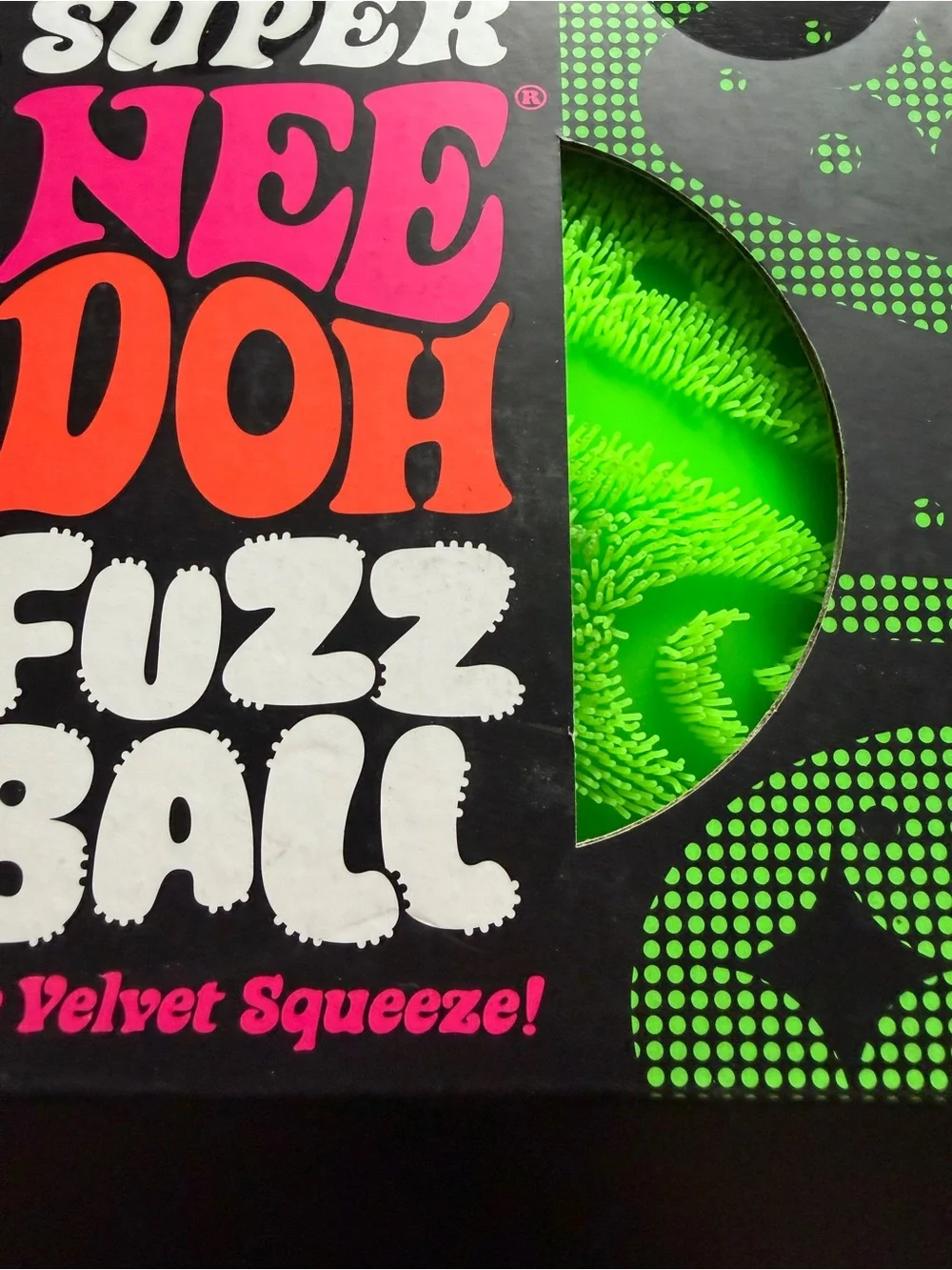 New NeeDoh Schylling Super Size Jumbo Nee Doh Fuzz Ball Green 4